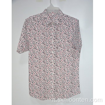 Camicia casual da uomo hawaiana con stampa digitale